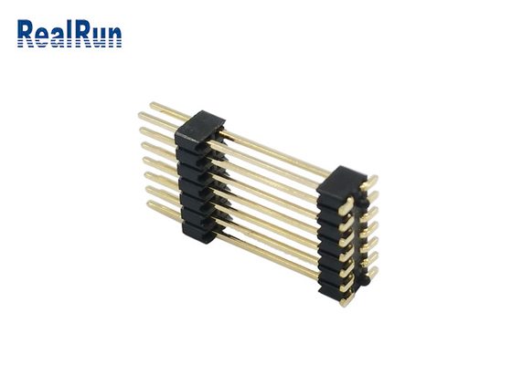 PA6T Male Pin Header Connector Dual 7P SMT Connector Gold Tin Plating
