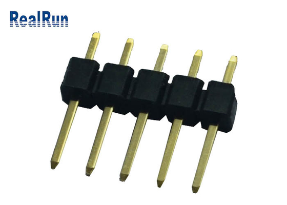 PCB Pin Header Connector 2.54 mm Pitch Brass Contact Solder Termination