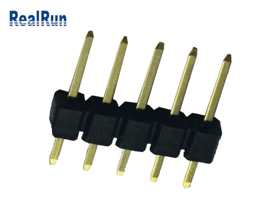 PCB Pin Header Connector 2.54 mm Pitch Brass Contact Solder Termination