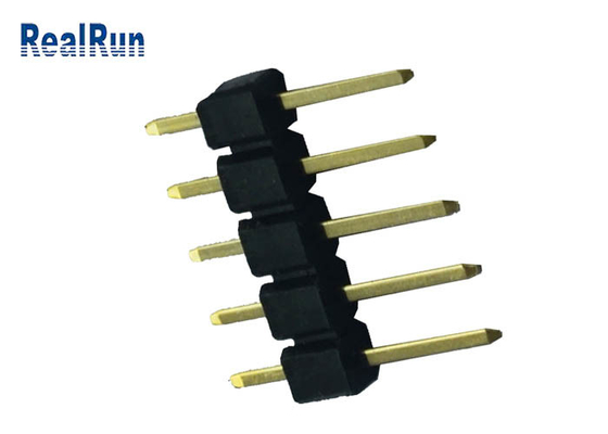 PCB Pin Header Connector 2.54 mm Pitch Brass Contact Solder Termination