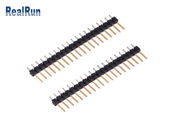 PA6T PBT 20P Pin Header Connector Straight Single Row 2.54 Mm Pitch Header