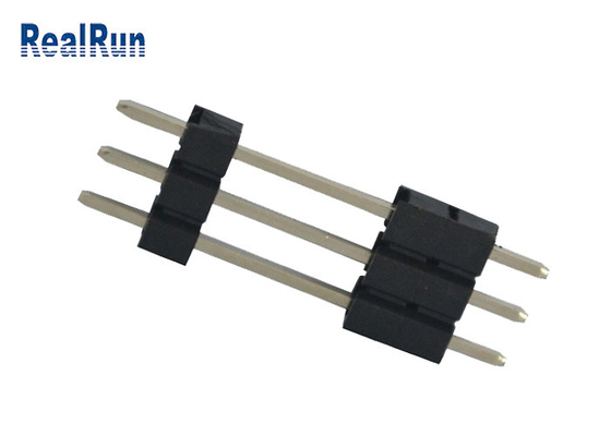 PA6T Brass PCB Pin Header 3 Pin 3A 180 Degree Straight Single Row Header Connector