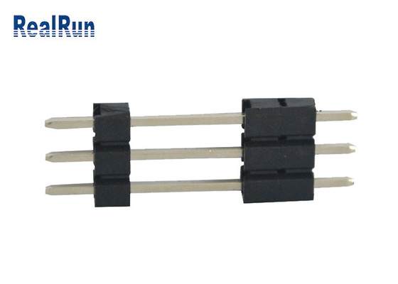 PA6T Brass PCB Pin Header 3 Pin 3A 180 Degree Straight Single Row Header Connector