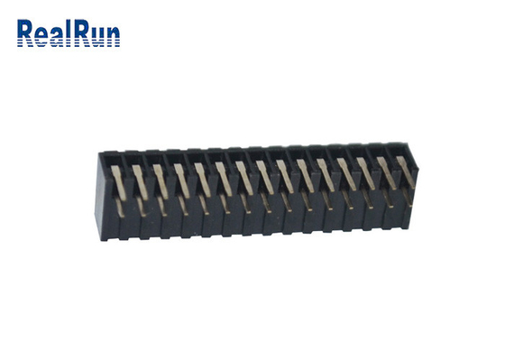 Right Angle Type Female Pin Header Connector ISO9001 PA6T Dual Row 30 Position