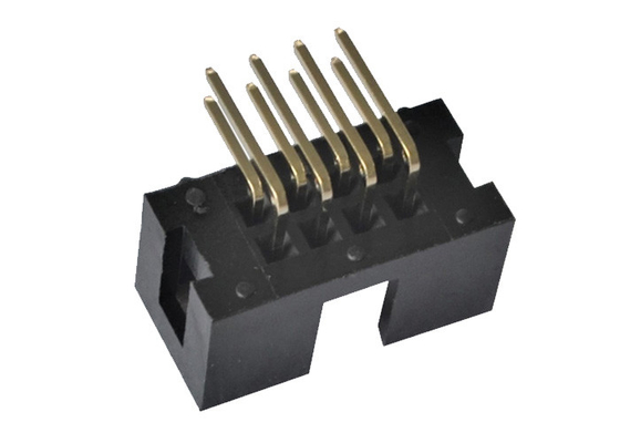 2x4P Box Header Connector PA6T UL94V-0 90 Degree Bend Pin Connector