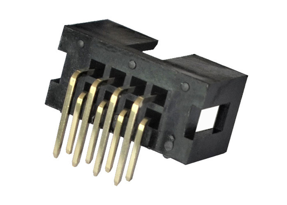2x4P Box Header Connector PA6T UL94V-0 90 Degree Bend Pin Connector