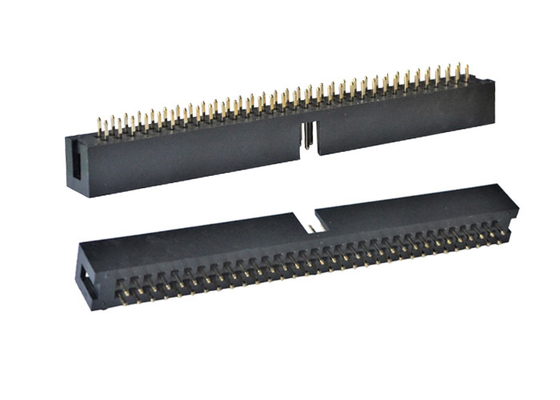 PA6T Black Straight Box Header Connector H9.0 Gold Flash PCB 2X32P Male Header