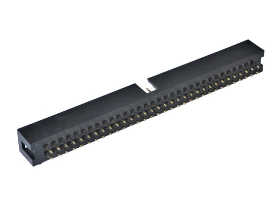 PA6T Black Straight Box Header Connector H9.0 Gold Flash PCB 2X32P Male Header