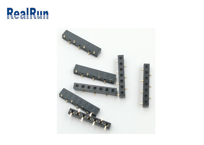 2.54mm Single Row PCB Connector Gold Plating 7 Pin Surface Mounting SMD Header Connector