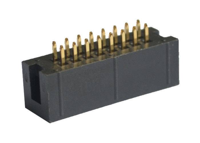 Box 2.54 mm Header Connector 180 Degree DIP Through Hole Board To Wire