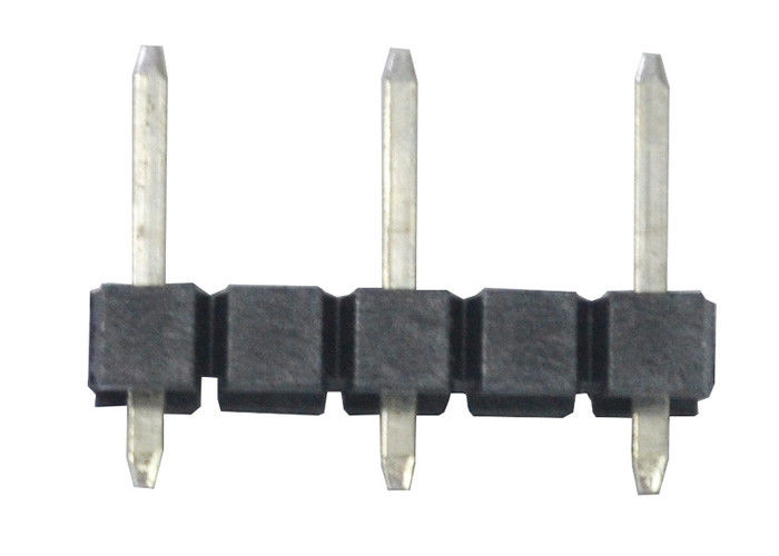 Straight Single Row Pin Header 180 Degree Type Black 3.96 Mm Pitch Connector