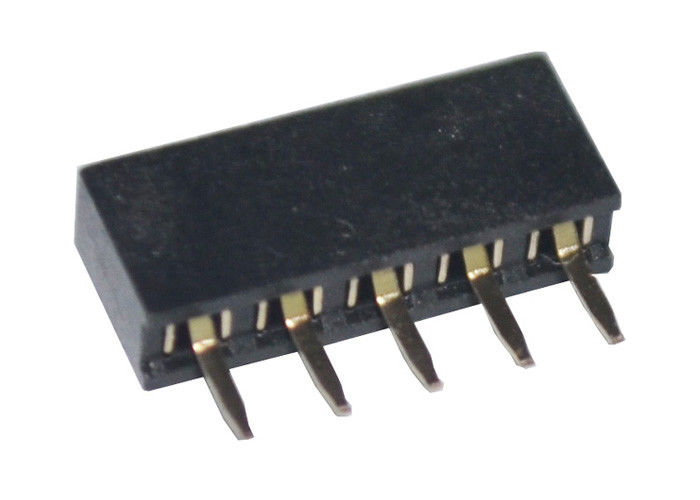 2mm Pitch Female Header Connector Single Row 5 Pin Black Straight Type