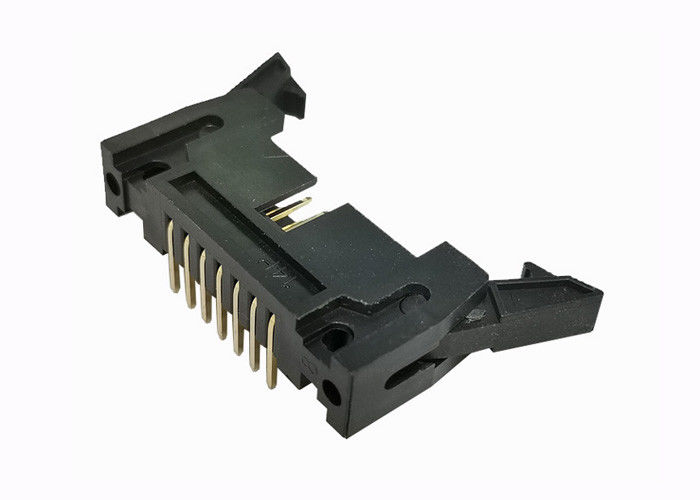 2.54mm Right Angle Pin Header 14 Pin Shrouded Connector Trough Hole 500V