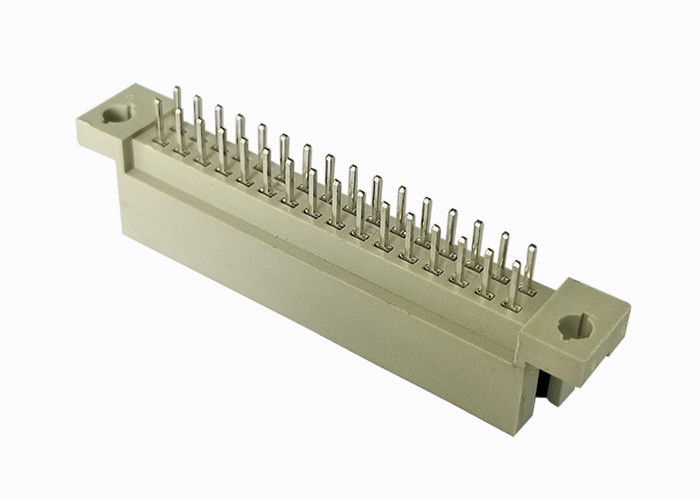 Straight DIN 41612 Connector Pcb Male Header 180 Degree Gold / Tin Over Nickel