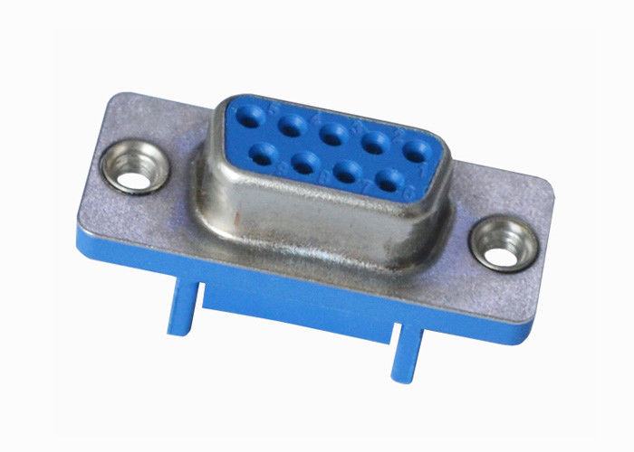 Blue 2.77mm 9 Pin D Type Female Connector Solder DP Socket Straight Type