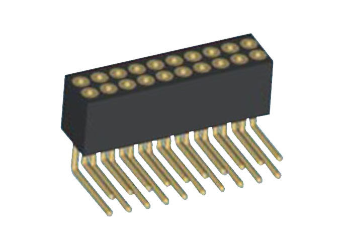 1.27mm Double Row Female Header Right Angle PCB Board Connector 20 Pin
