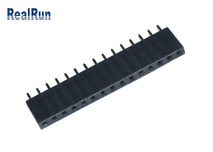 PA6T Dip PCB Female Header Connector 15P 2.54mm Pitch Straight For VCD