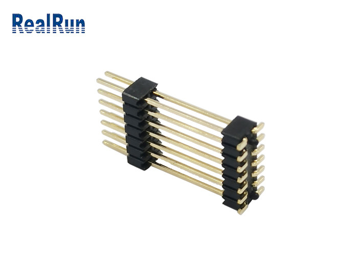 PA6T Male Pin Header Connector Dual 7P SMT Connector Gold Tin Plating