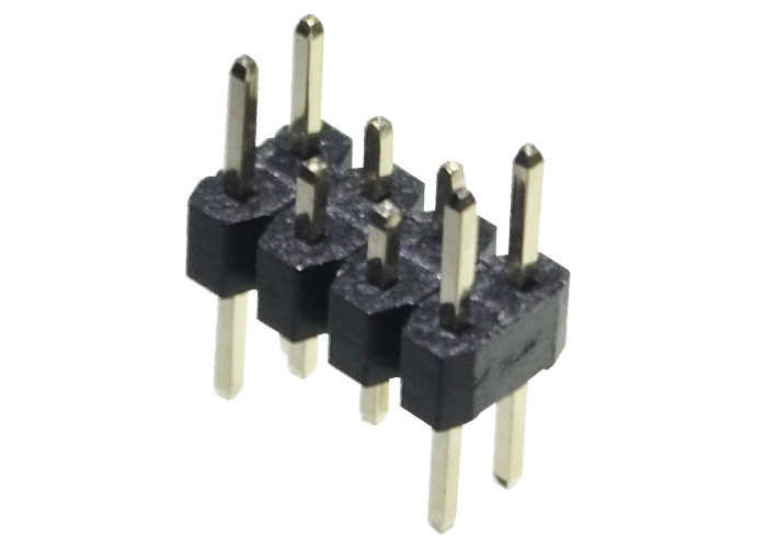 Double Row 2.0 Mm Pin Header 2*4P Straight Long Pin Short Pin Male Black