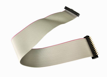 2.54mm 24 Pin Idc Ribbon Cable Assembly With IDC Socket RoHs Material